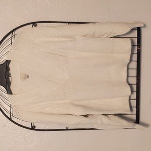 Women's off-white v-neck sweater, a new day, size large